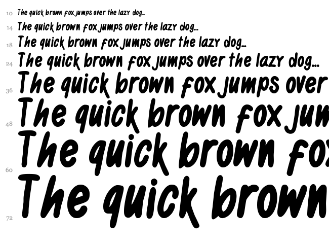 Black Kids font waterfall